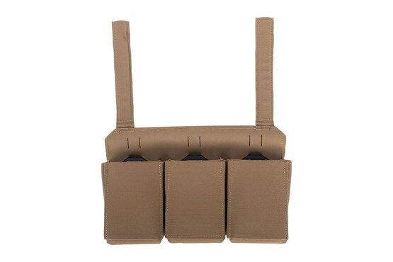 Haley Strategic Thorax Incog Triple Rifle Mag Placard in Coyote with elastic pouches